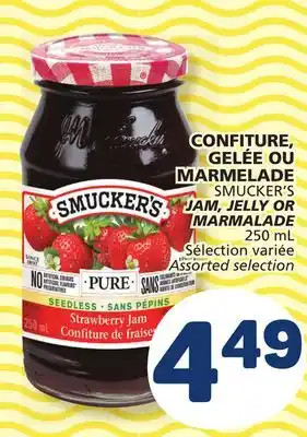 Marché Bonichoix SMUCKER'S JAM, JELLY OR MARMALADE offer