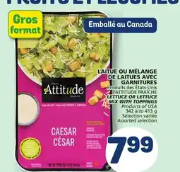 Marché Bonichoix ATTITUDE FRAÎCHE LETTUCE MIX WITH TOPPINGS offer