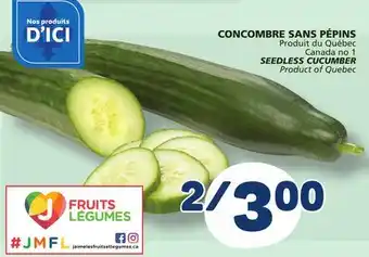 Marché Bonichoix SEEDLESS CUCUMBER offer