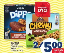 Marché Bonichoix QUAKER CHEWY, DIPPS BARS offer