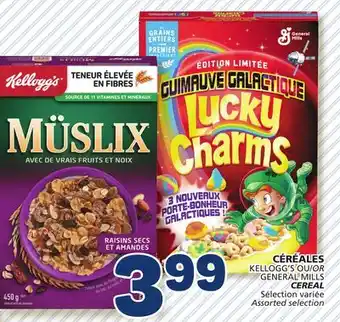 Marché Bonichoix KELLOGG'S OR GENERAL MILLS CEREAL offer