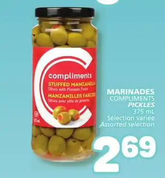 Marché Bonichoix COMPLIMENTS PICKLES offer
