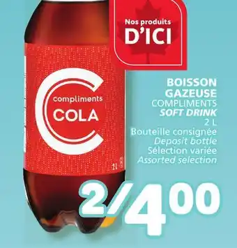 Marché Bonichoix COMPLIMENTS SOFT DRINK offer