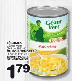 Marches Tradition GEANT VERT (341 OR 398 ML) LE SIEUR (398ML)TENDER PEAS OR VEGETABLES offer