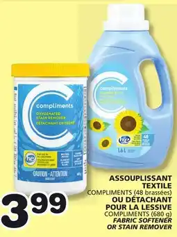 Marches Tradition COMPLIMENTS FABRIC SOFTENER OR STAIN REMOVER offer