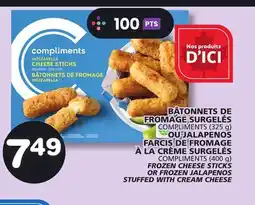 Marches Tradition FROZEN CHEESE STICKS OR FROZEN JALAPENOS STUFFED WITH CREAM CHEESE offer