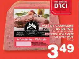 Marches Tradition BELLE BRETAGNE COUNTRY STYLE PÂTÉ OR LIVER PÂTÉ offer