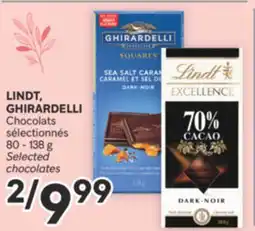 Brunet LINDT, GHIRARDELLI Chocolats sélectionnés offer