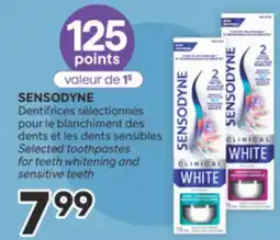Brunet SENSODYNE Dentifrices sélectionnés pour le blanchiment des dents et les dents sensibles offer