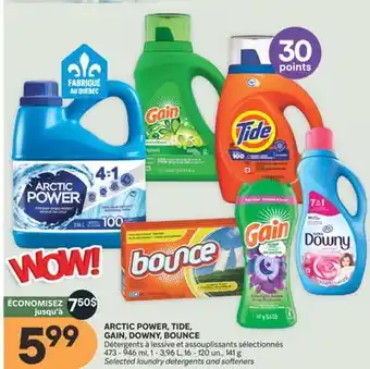 Brunet ARCTIC POWER, TIDE, GAIN, DOWNY, BOUNCE Détergents à lessive et assouplissants sélectionnés offer