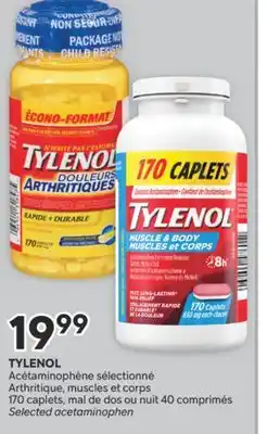 Brunet TYLENOL Acétaminophène sélectionné Arthritique, muscles et corps offer