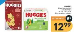 Brunet HUGGIES Lingettes, couches sélectionnées offer