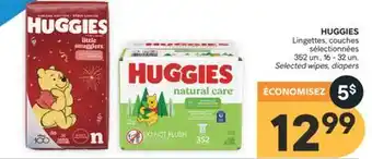 Brunet HUGGIES Lingettes, couches sélectionnées offer
