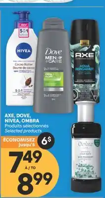 Brunet AXE, DOVE, NIVEA, OMBRA Produits sélectionnés offer