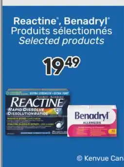 Brunet Reactine, Benadryl Produits sélectionnés offer