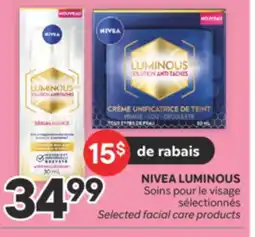 Brunet NIVEA LUMINOUS Soins pour le visage sélectionnés offer