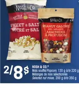 Uniprix NOSH & CO Mois soufflé Mélanges de noix sélectionnés / Popcorn, Selected nut mixes offer