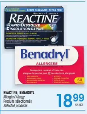 Uniprix REACTINE, BENADRYL Allergies/Allergy offer