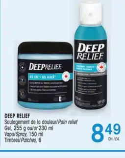Uniprix DEEP RELIEF Soulagement de la douleur/Pain relief Gel, Vapo/Spray, Timbres/Patches offer
