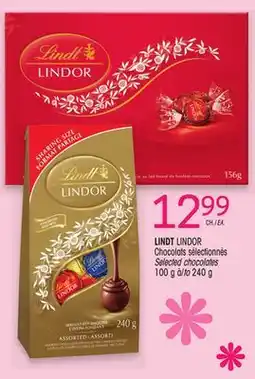 Uniprix LINDT LINDOR Chocolats sélectionnés / Selected chocolates offer