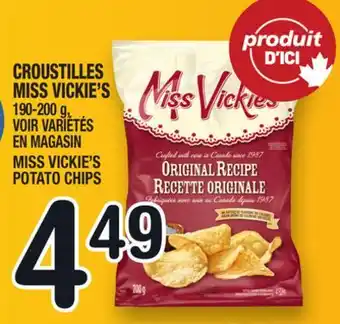 Marche Ami CROUSTILLES MISS VICKIE'S | MISS VICKIE'S POTATO CHIPS offer