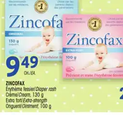 Uniprix ZINCOFAX Érythème fessier/Diaper rash, Crème/Cream, Extra fort/Extra-strength, Onguent/Ointment offer