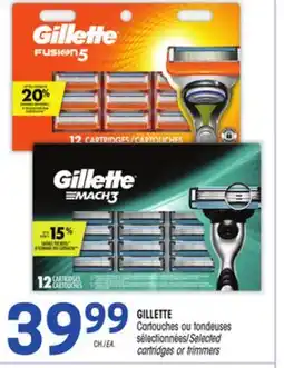 Uniprix GILLETTE Cartouches ou tondeuses sélectionnées/Selected cartridges or trimmers offer
