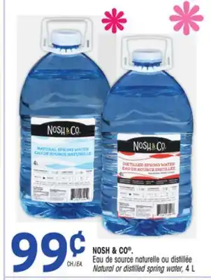 Uniprix NOSH & CO Eau de source naturelle ou distillée/Natural or distilled spring water offer