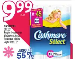 Uniprix CASHMERE SÉLECT Papier hygiénique/Bathroom tissue offer