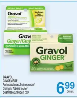 Uniprix GRAVOL GINGEMBRE Antinauséeux/Antinauseant Compr./Tablets ou/or pastilles/lozenges offer