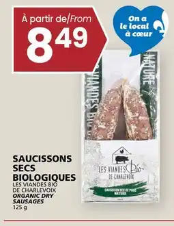 Rachelle-Bery Grocery LES VIANDES BIO DE CHARLEVOIX ORGANIC DRY SAUSAGES offer