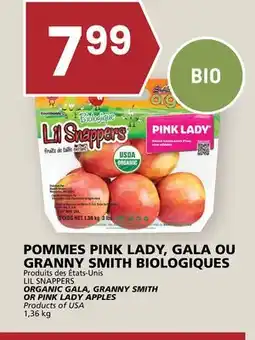 Rachelle-Bery Grocery LIL SNAPPERS ORGANIC GALA, GRANNY SMITH OR PINK LADY APPLES offer
