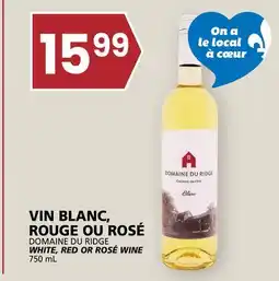 Rachelle-Bery Grocery DOMAINE DU RIDGE WHITE, RED OR ROSÉ WINE offer