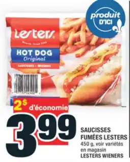 Super C SAUCISSES FUMÉES LESTERS | LESTERS WIENERS offer