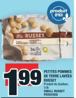 Super C PETITES POMMES DE TERRE LAVÉES RUSSET | SMALL RUSSET POTATOES offer