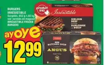 Super C BURGERS IRRÉSISTIBLE | IRRÉSISTIBLE FROZEN BURGERS offer
