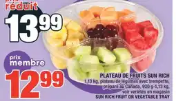 Super C PLATEAU DE FRUITS SUN RICH | SUN RICH FRUIT OR VEGETABLE TRAY offer