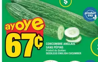 Super C CONCOMBRE ANGLAIS SANS PÉPINS | SEEDLESS ENGLISH CUCUMBER offer