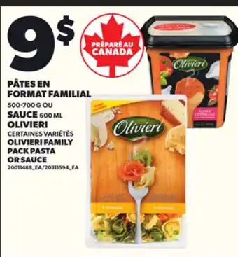 Provigo PÂTES EN FORMAT FAMILIAL, 500-700 G, SAUCE 600 ML offer