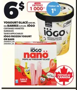 Provigo YOGOURT GLACÉ, 946 ML OU BARRES, 4/8 UN. IÖGO offer
