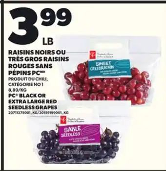 Provigo RAISINS NOIRS OU TRÈS GROS RAISINS ROUGES SANS PÉPINS PC offer