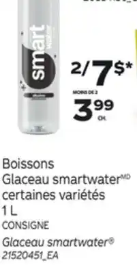 Provigo Boissons Glaceau smartwater, 1L offer