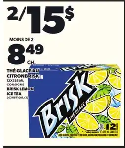 Provigo THÉ GLACÉ AU CITRON BRISK, 12X355 ML offer