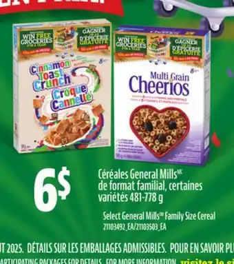 Provigo CÉRÉALES GENERAL MILLS DE FORMAT FAMILIAL , 481-778 G offer