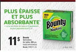 Provigo BOUNTY SERVIETTES DE TABLE, 400 UN offer