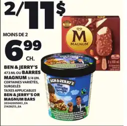 Provigo BEN & JERRY'S, 473ML OU BARRES MAGNUM, 3/4 UN offer