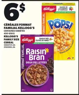 Provigo CÉRÉALES FORMAT FAMILIAL KELLOGG'S, 450-650 G offer
