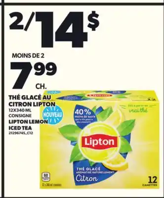 Provigo THÉ GLACÉ AU CITRON LIPTON, 12X340 ML offer