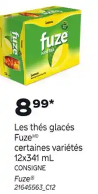 Provigo LES THÉS GLACÉS FUZE, 12x341 ML offer