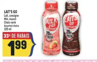 Marché Adonis LAIT'S GO LAIT, CONSIGNE | MILK, DEPOSIT offer